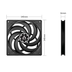 Arctic P14 SLIM PWM PST 140mm ventilátor