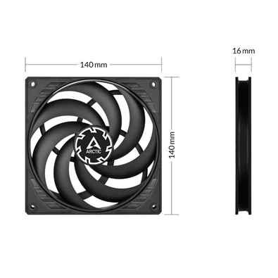Arctic P14 SLIM PWM PST 140mm ventilátor