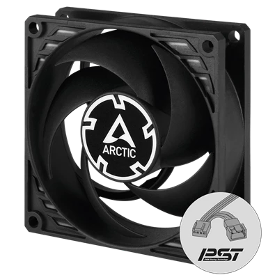 Arctic P8 PWM PST 80mm fekete ventilátor