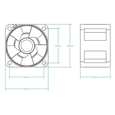 Arctic S4028-6K 40mm szerver ventilátor