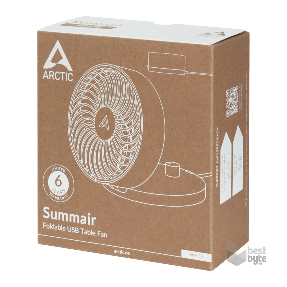 Arctic Summair USB fehér asztali ventilátor