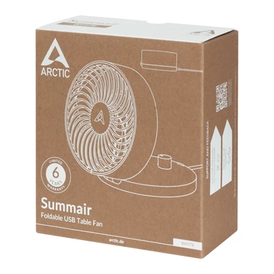 Arctic Summair USB fehér asztali ventilátor