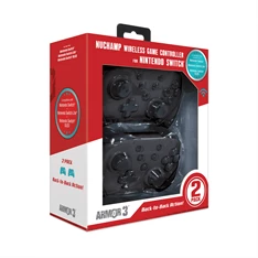 Armor3 M07467-BKBG NuChamp Nintendo Switch vezeték nélküli fekete kontroller csomag (2db)