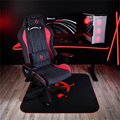 Arozzi Zona Quattro fekete-piross gamer padlószőnyeg