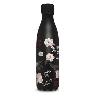 Ars Una 500 ml-es Flowery Black 24 (5374) duplafalú fémkulacs