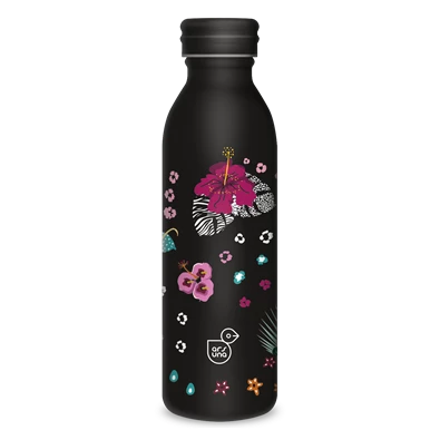 Ars Una 600 ml-es Black Hibiscus 24 (5394) duplafalú fémkulacs