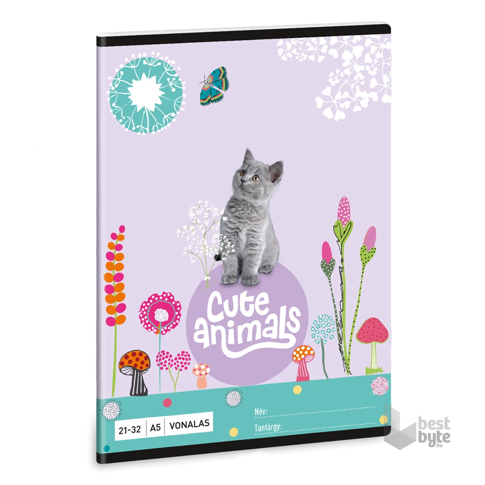 Ars Una Cute Animals-Kitten 24 (5368) A5 21-32 vonalas füzet