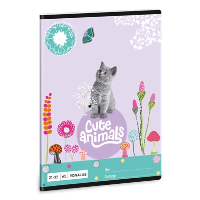 Ars Una Cute Animals-Kitten 24 (5368) A5 21-32 vonalas füzet