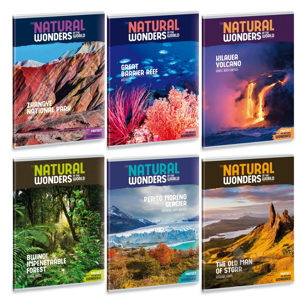 Ars Una Natural Wonders A5 extra kapcsos vonalas füzet