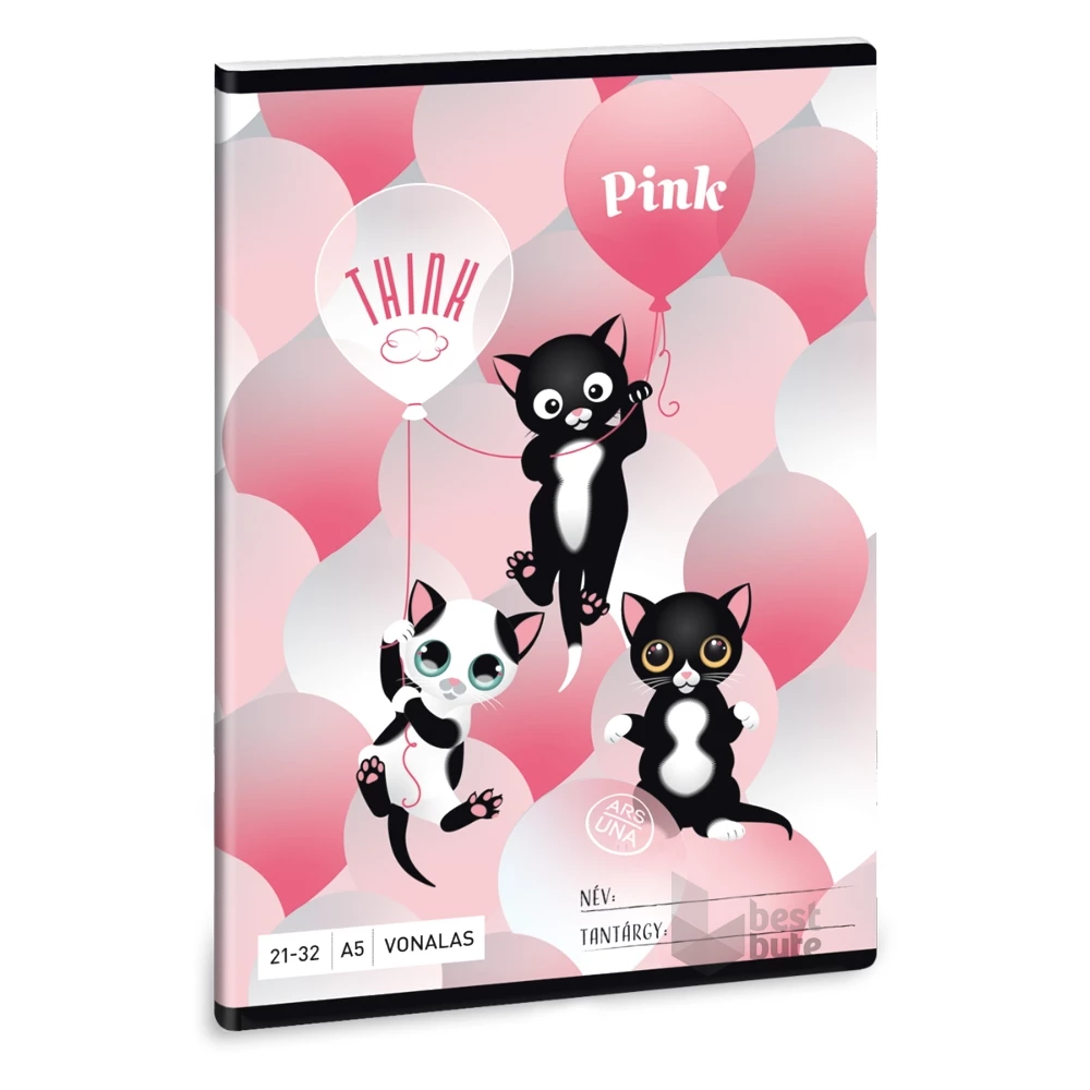Ars Una Think-Pink A5 21-32 vonalas füzet