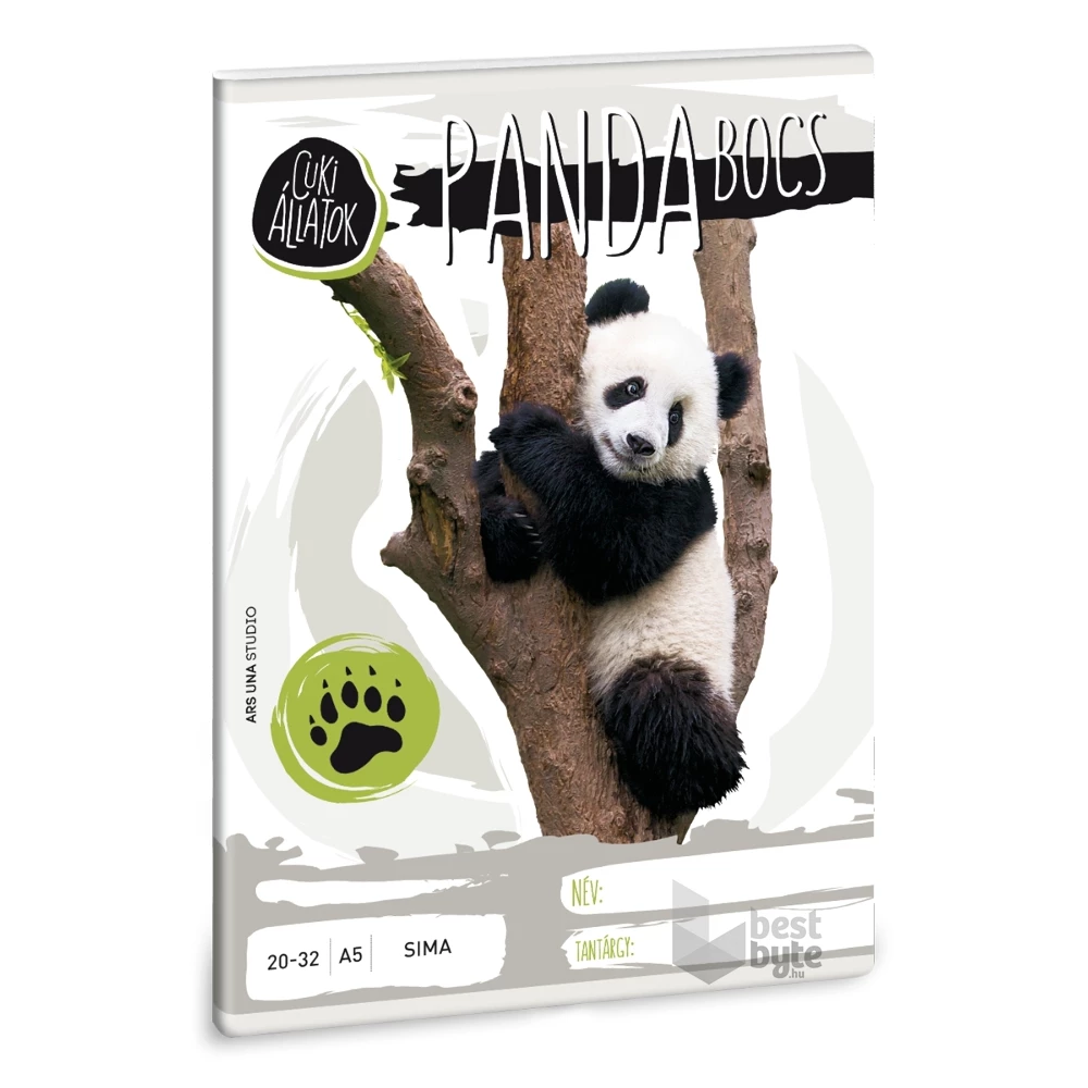 Ars Una cuki panda A5 20-32 sima füzet