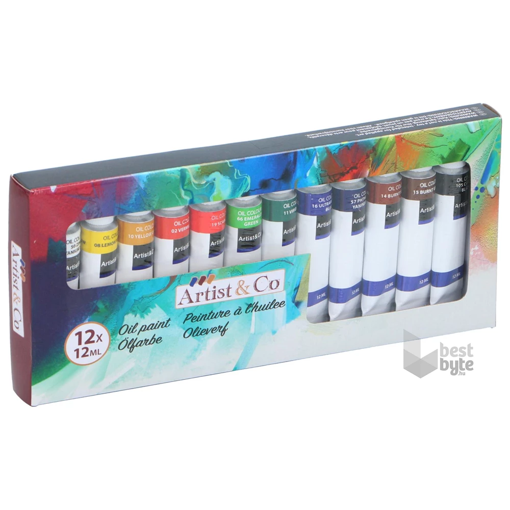 Artist&Co 12 darabos 12 ml olajfesték