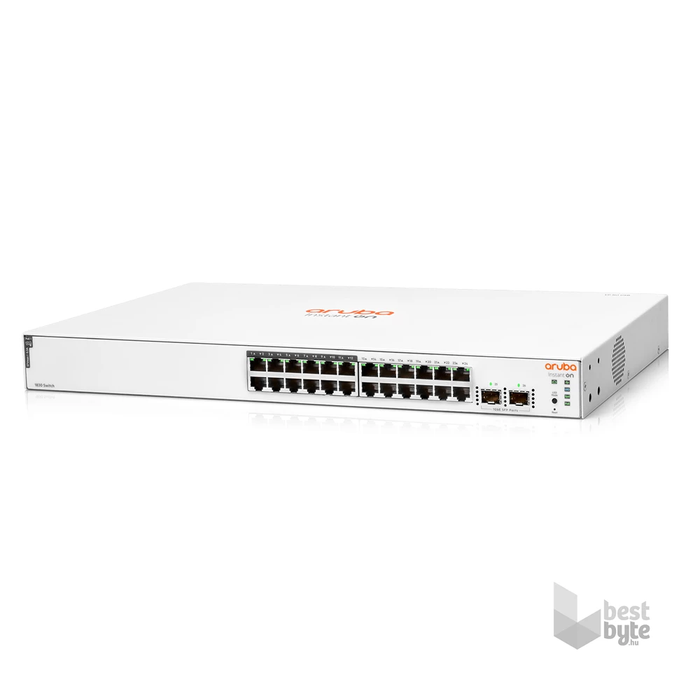 ARUBA Aruba Instant On JL813A 1830 24xGbE LAN 12xPoE LAN port 2xSFP port smart menedzselhető PoE (195W) switch
