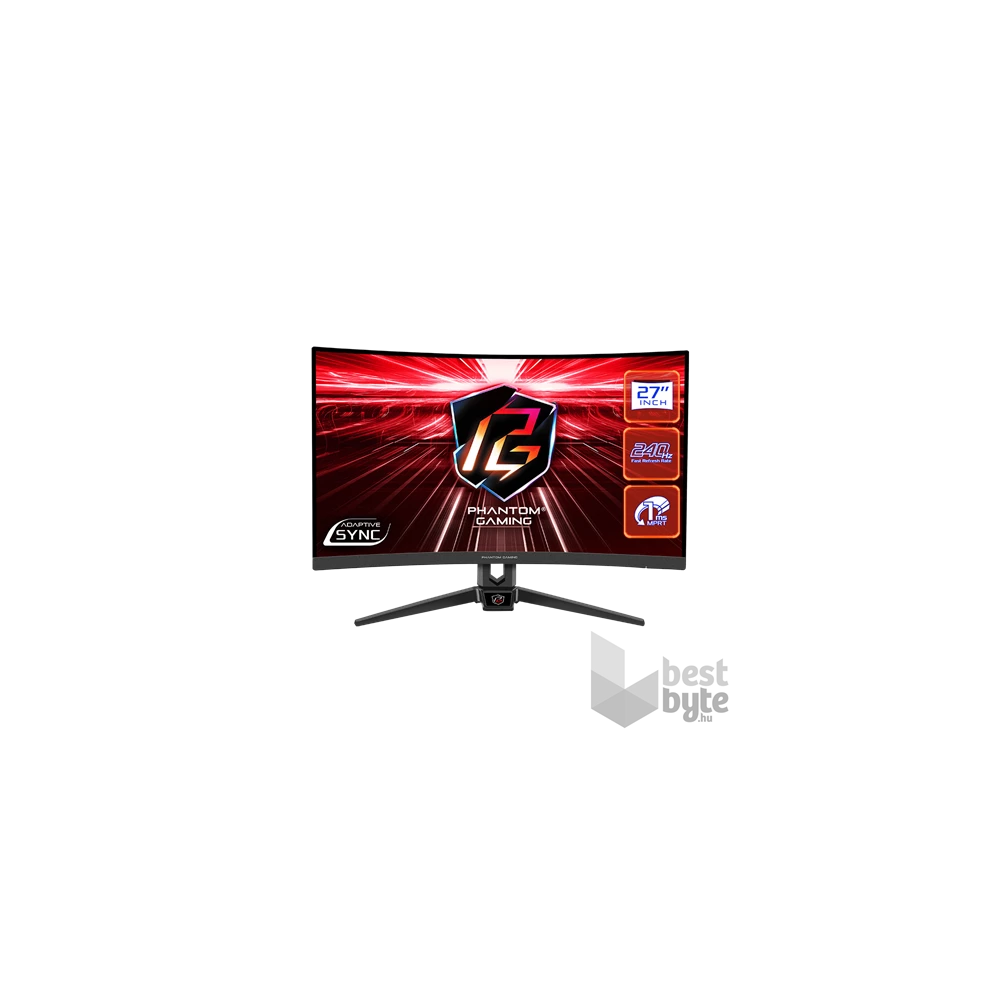 Asrock 27" PG27F15RS1A FHD VA 240Hz HDMI/DP ívelt gamer monitor