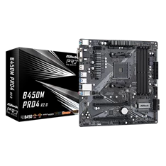 Asrock B450M PRO4 R2.0 desktop alaplap microATX