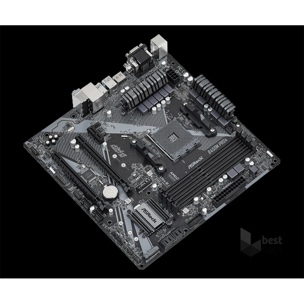 Asrock B450M PRO4 R2.0 desktop alaplap microATX