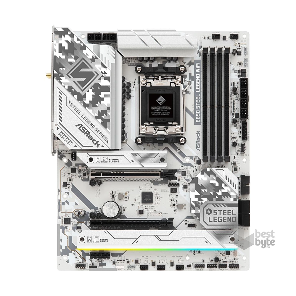 Asrock STEEL LEGEND Wi-Fi AMD B650 AM5 ATX alaplap (Újracsomagolt)