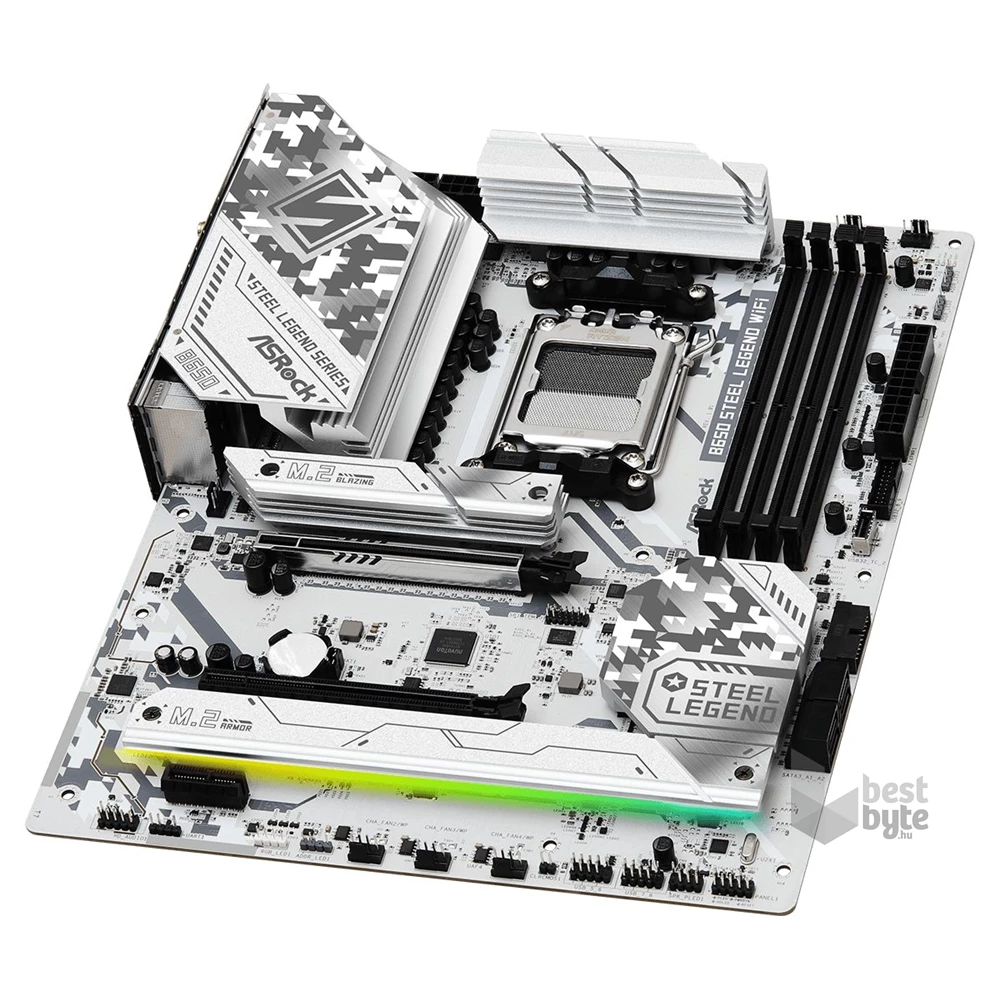 Asrock STEEL LEGEND Wi-Fi AMD B650 AM5 ATX alaplap (Újracsomagolt)