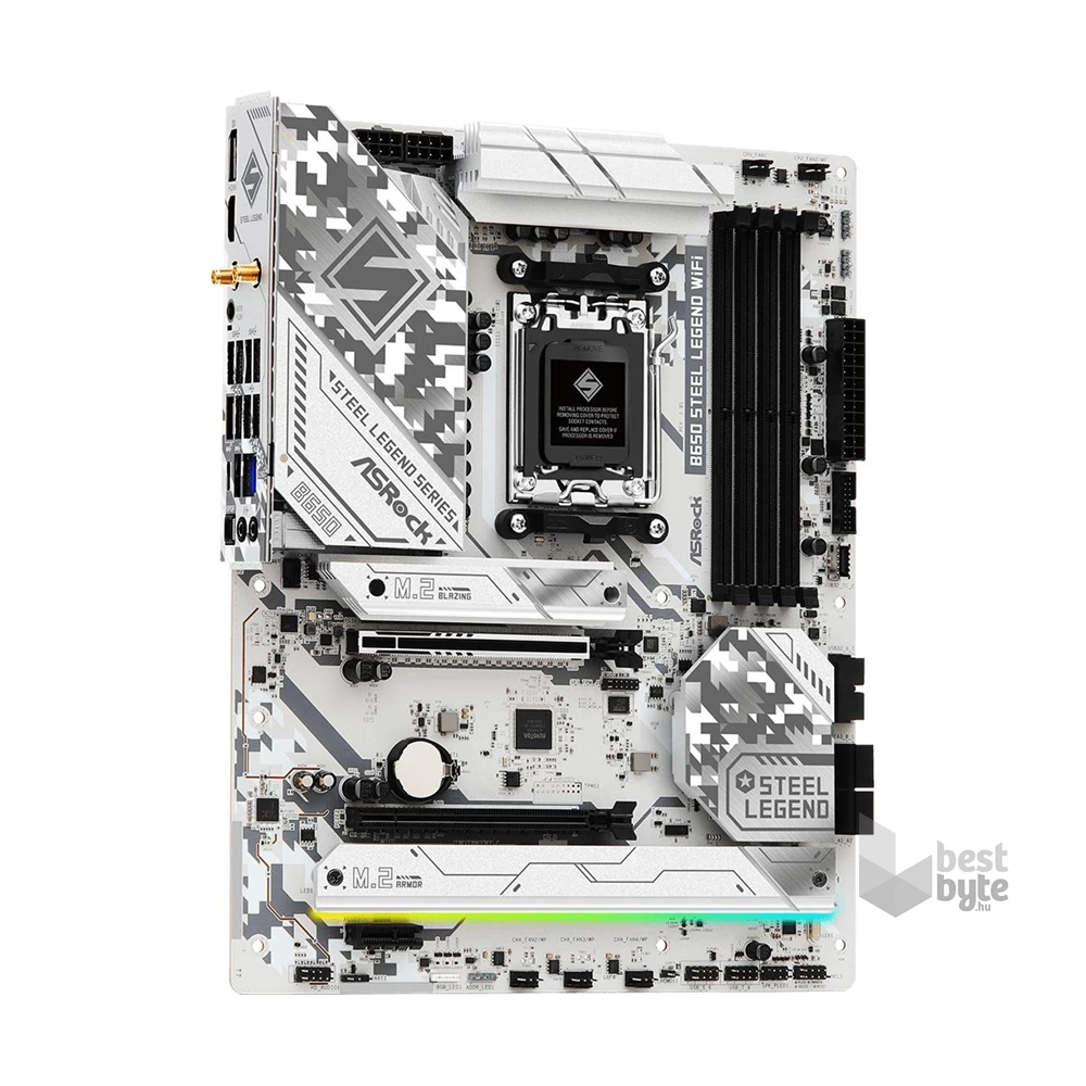 Asrock STEEL LEGEND Wi-Fi AMD B650 AM5 ATX alaplap (Újracsomagolt)