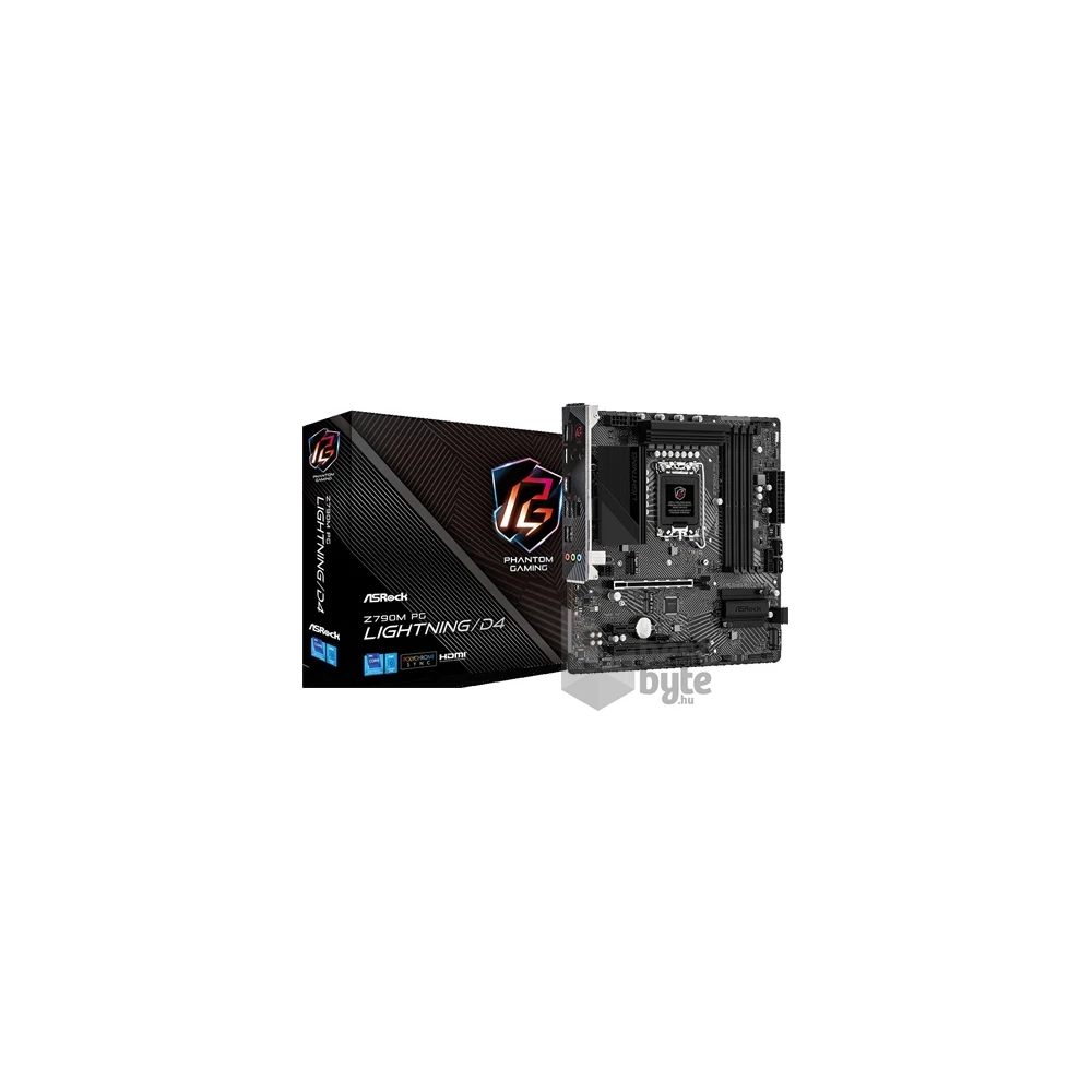 Asrock Z790M PHANTOM GAMING LIGHTNING/D4 desktop alaplap microATX