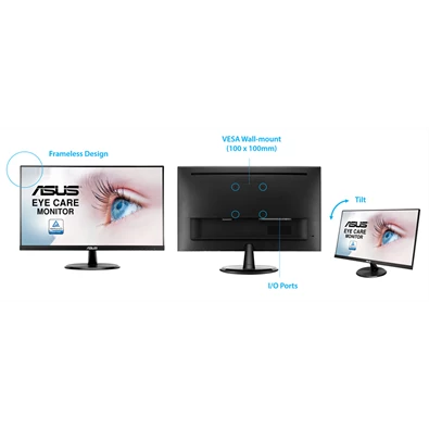 Asus 23,8" VP249HE IPS LED HDMI káva nélküli Eye Care monitor