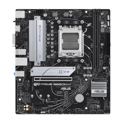 Asus Alaplap - AMD PRIME B650M-K AM5 (B650, ATX, 2xDDR5 7800+MHz, 4xSATA3, 2x M.2, HDMI+VGA) (Újracsomagolt)
