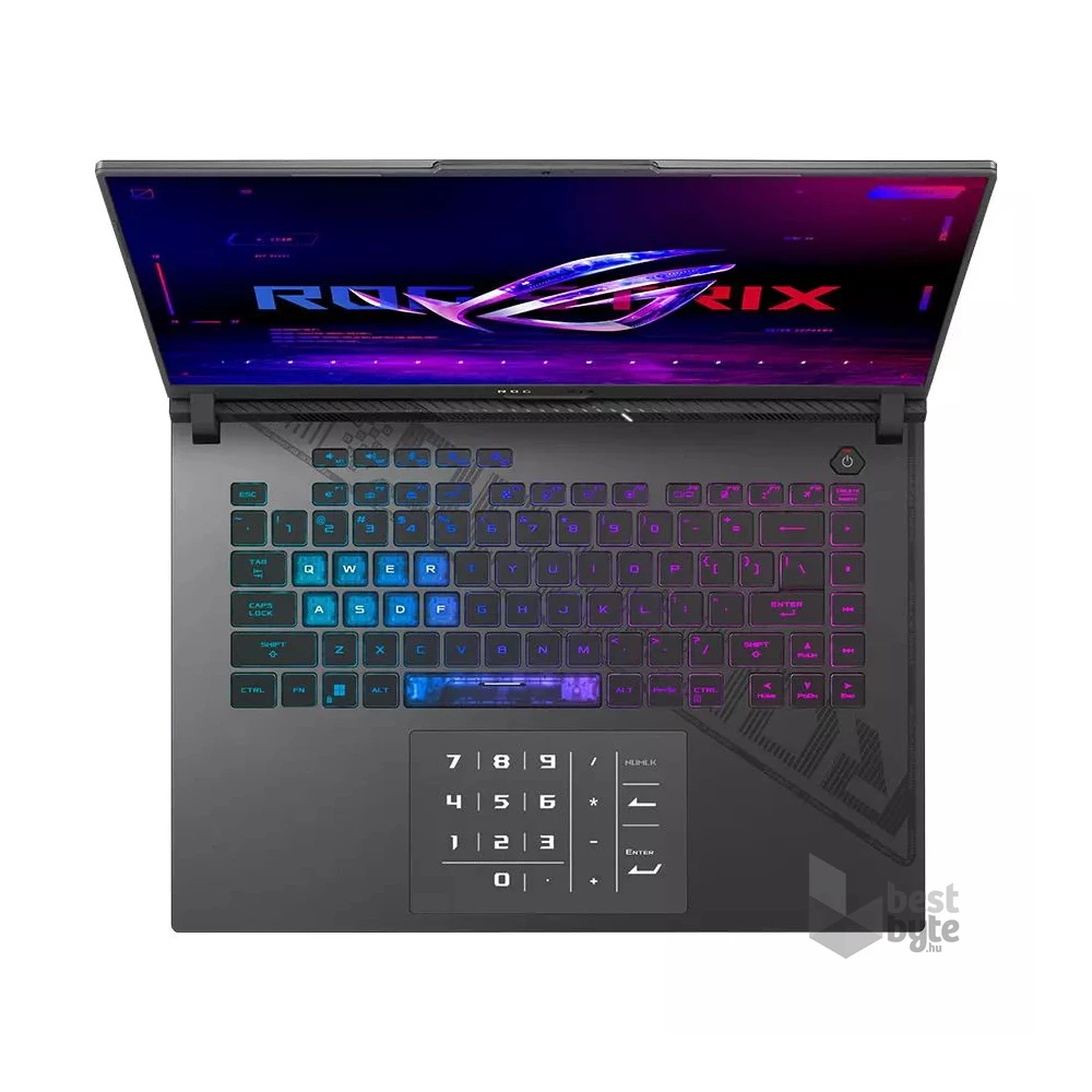 Asus G614JIR-N4010W laptop (16"WQXGA/Intel Core i9-14900HX/RTX 4070 8GB/16GB RAM/1TB/Win11) - szürke