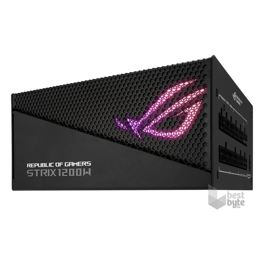Asus ROG Strix 1200W 80+ Gold Aura Edition ventillátorral moduláris tápegység