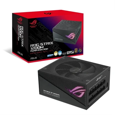 Asus ROG Strix 1200W 80+ Gold Aura Edition ventillátorral moduláris tápegység