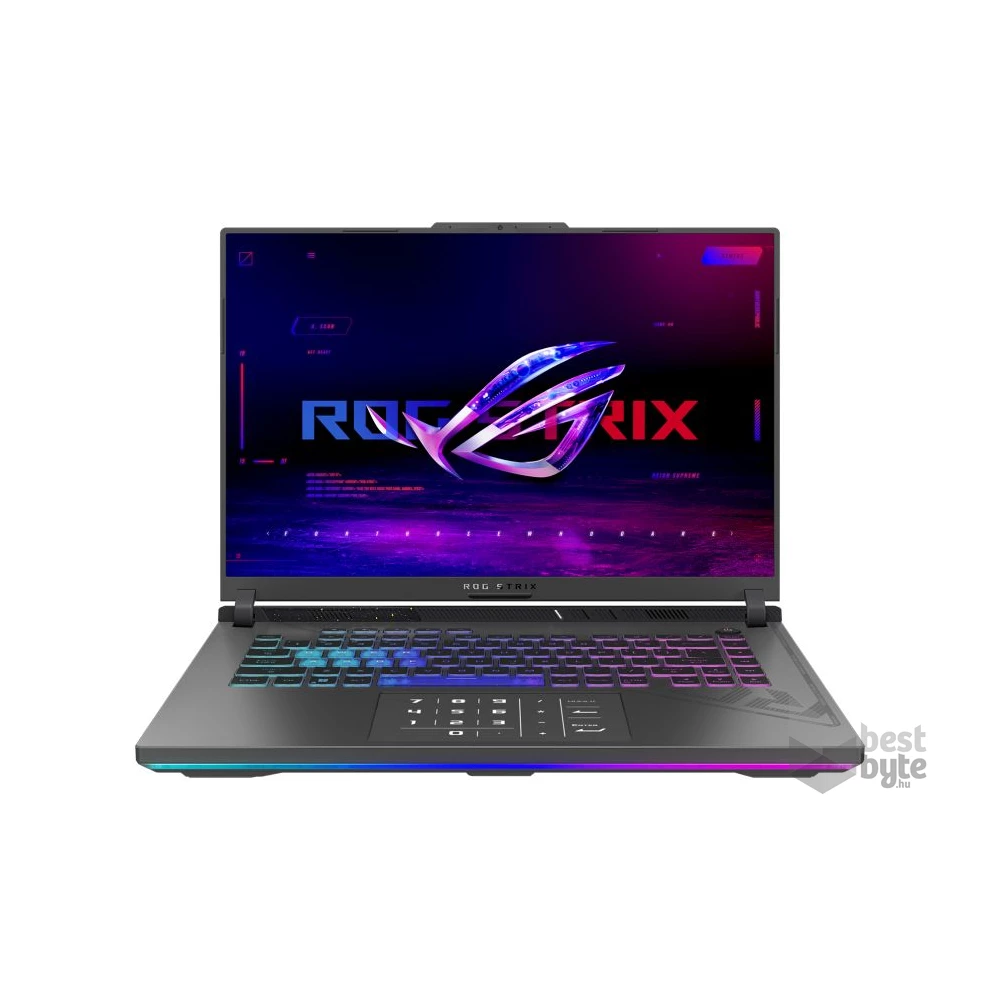 Asus ROG Strix G16 G614JI-N4133W laptop (16"WQXGA/Intel Core i7-13650HX/RTX 4070 8GB/16GB RAM/512GB/Win11) - szürke