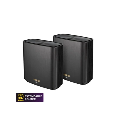 Asus ZenWifi AX XT8 (2db-os) fekete Vezeték nélküli Router