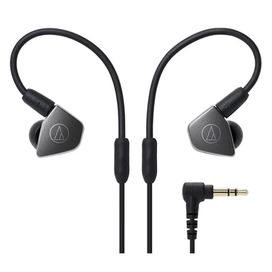 Audio-Technica ATH-LS70IS Live-Sound ezüst mikrofonos fülhallgató