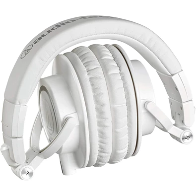 Audio-Technica ATH-M50XWH professzionális stúdió minőségű fehér monitor fejhallgató