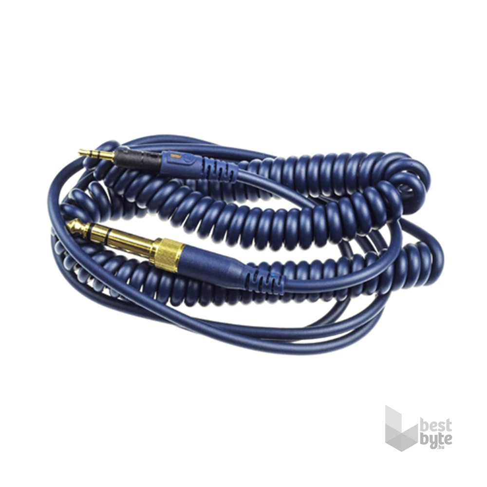 Audio-Technica ATH-M50x/ATH-M40x fejhallgatókhoz 3m tekercselt kék kábel
