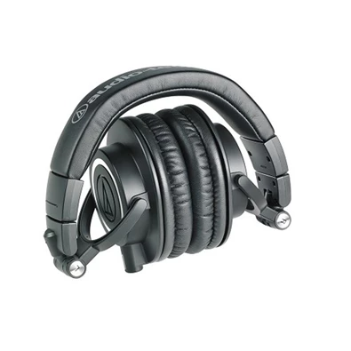 Audio-Technica ATH-M50X professzionális stúdió minőségű fekete monitor fejhallgató