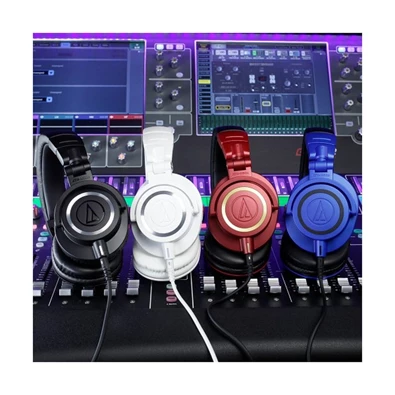 Audio-Technica ATH-M50X professzionális stúdió minőségű fekete monitor fejhallgató