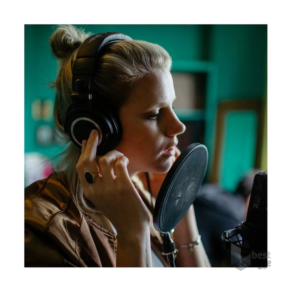 Audio-Technica ATH-M50X professzionális stúdió minőségű fekete monitor fejhallgató
