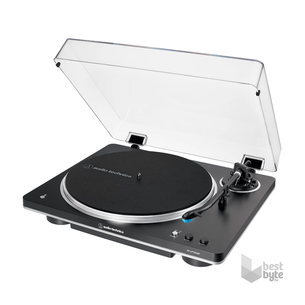 Audio-Technica AT-LP70XBTBS automata szíjhatásos fekete-ezüst Bluetooth/bakelit lemezjátszó