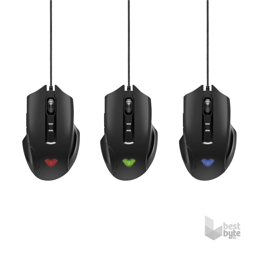 Aula Inertia fekete gamer egér