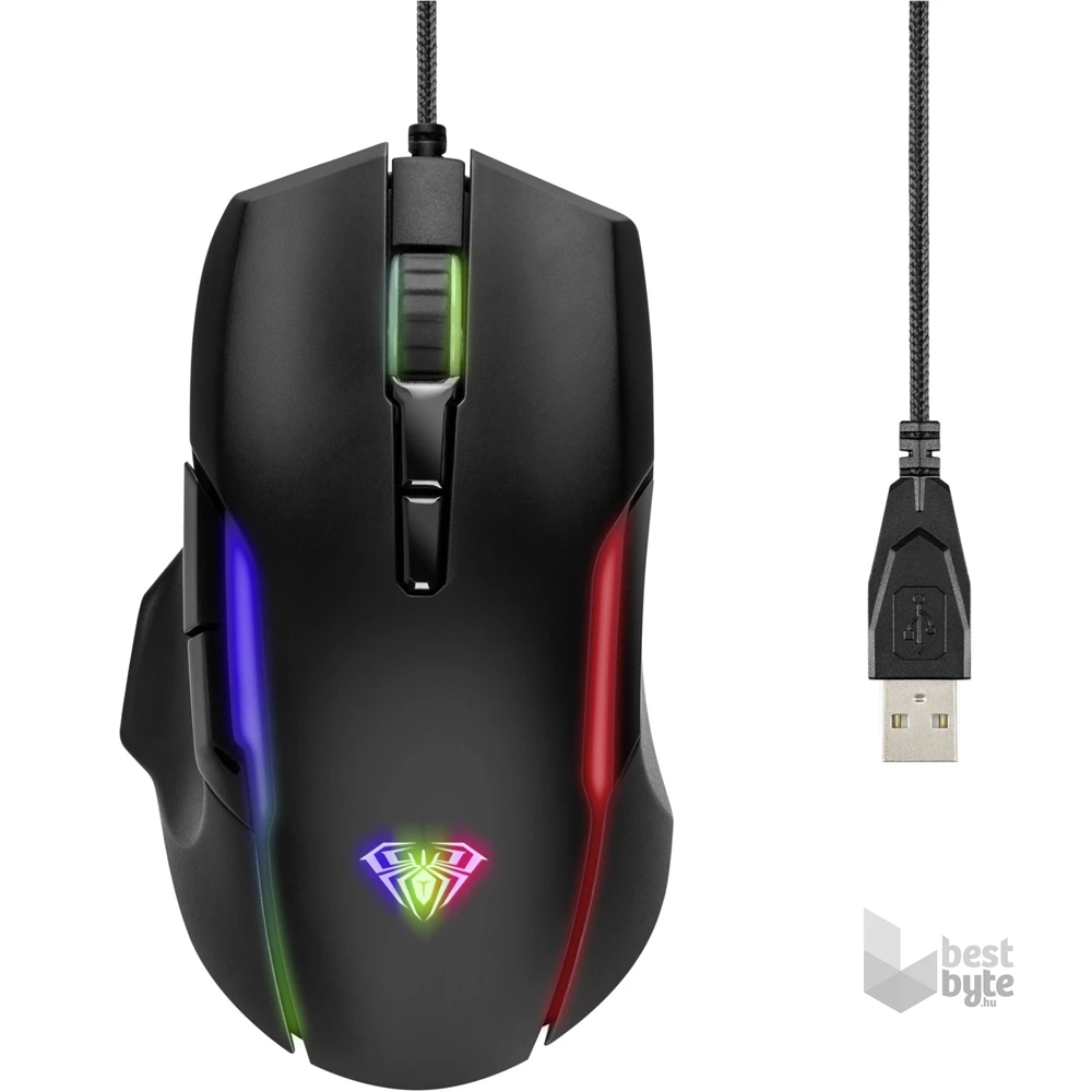 Aula Torment fekete gamer egér