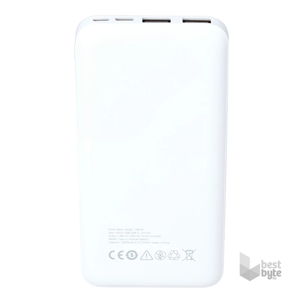 Avax PB104W LIGHTY 10000mAh fehér power bank