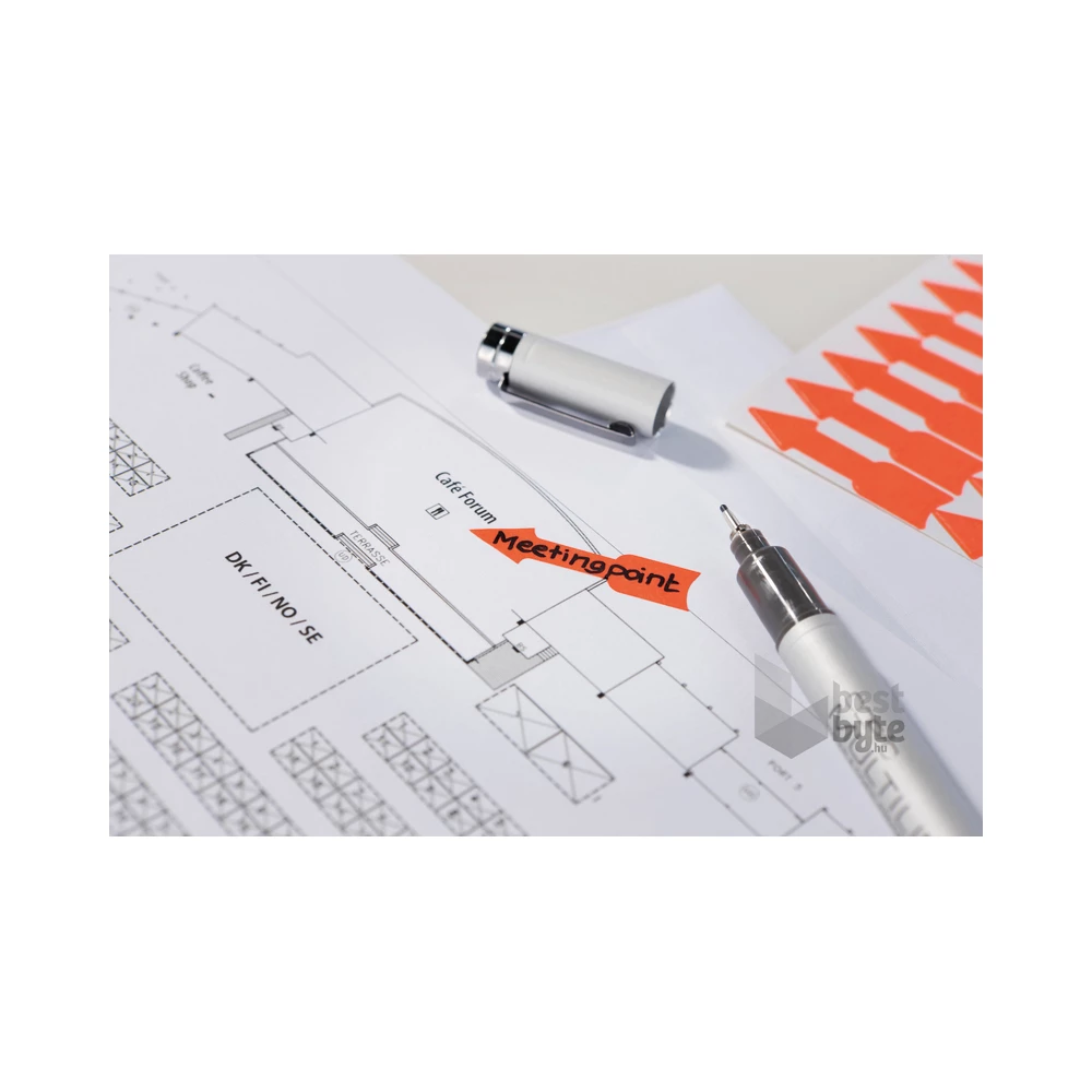 Avery 3008  39x9mm figyelemfelhívó nyíl 63db-os piros jelölőcímke