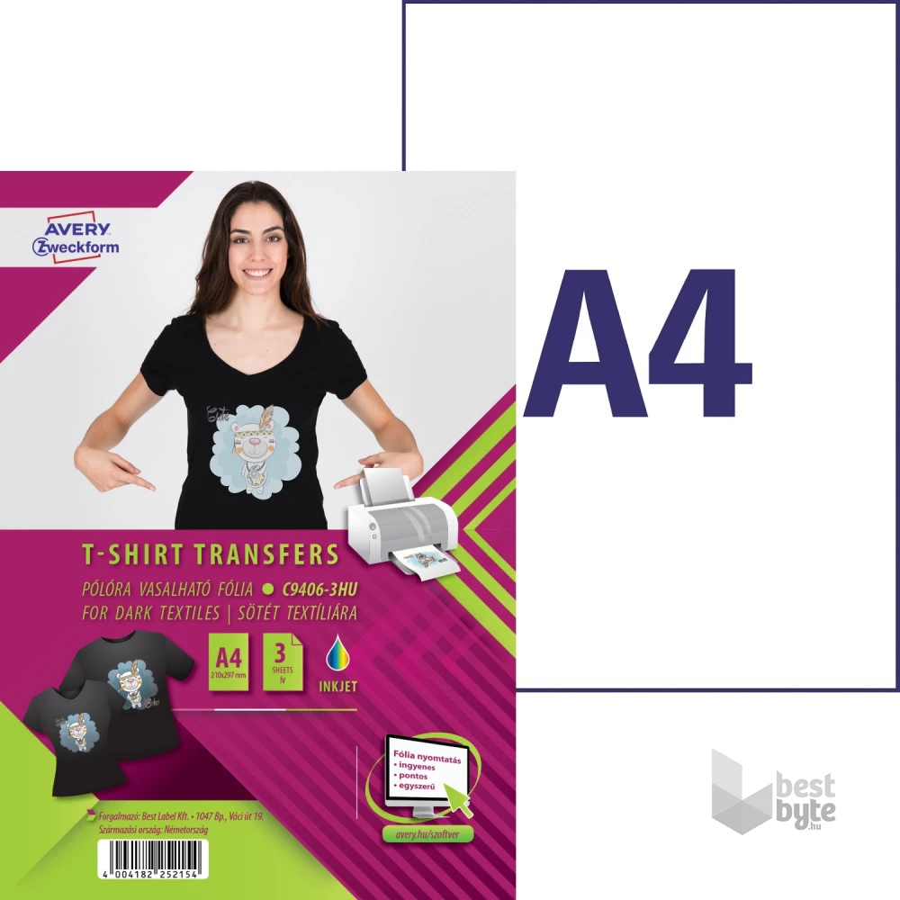 Avery C9406-3HU vasalható fólia