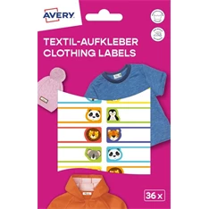Avery ETVET36A iskolai kézzel írható 45x13 mm 36 db állatos textil öntapadós címke Avery ETVET36A iskolai kézzel írható 45x13 mm 36 db állatos textil öntapadós címke