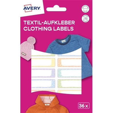 Avery ETVET36M iskolai 45x13 mm 36 db öntapadós pasztell vízálló fólia