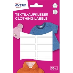 Avery ETVET36 iskolai kézzel írható 45x13 mm 36 db fehér textil öntapadós címke Avery ETVET36 iskolai kézzel írható 45x13 mm 36 db fehér textil öntapadós címke