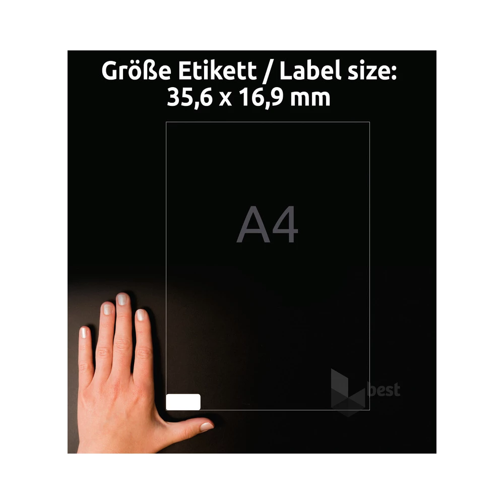 Avery L4732REV-25 35,6x16,9mm visszaszedhető 2400db-os etikett