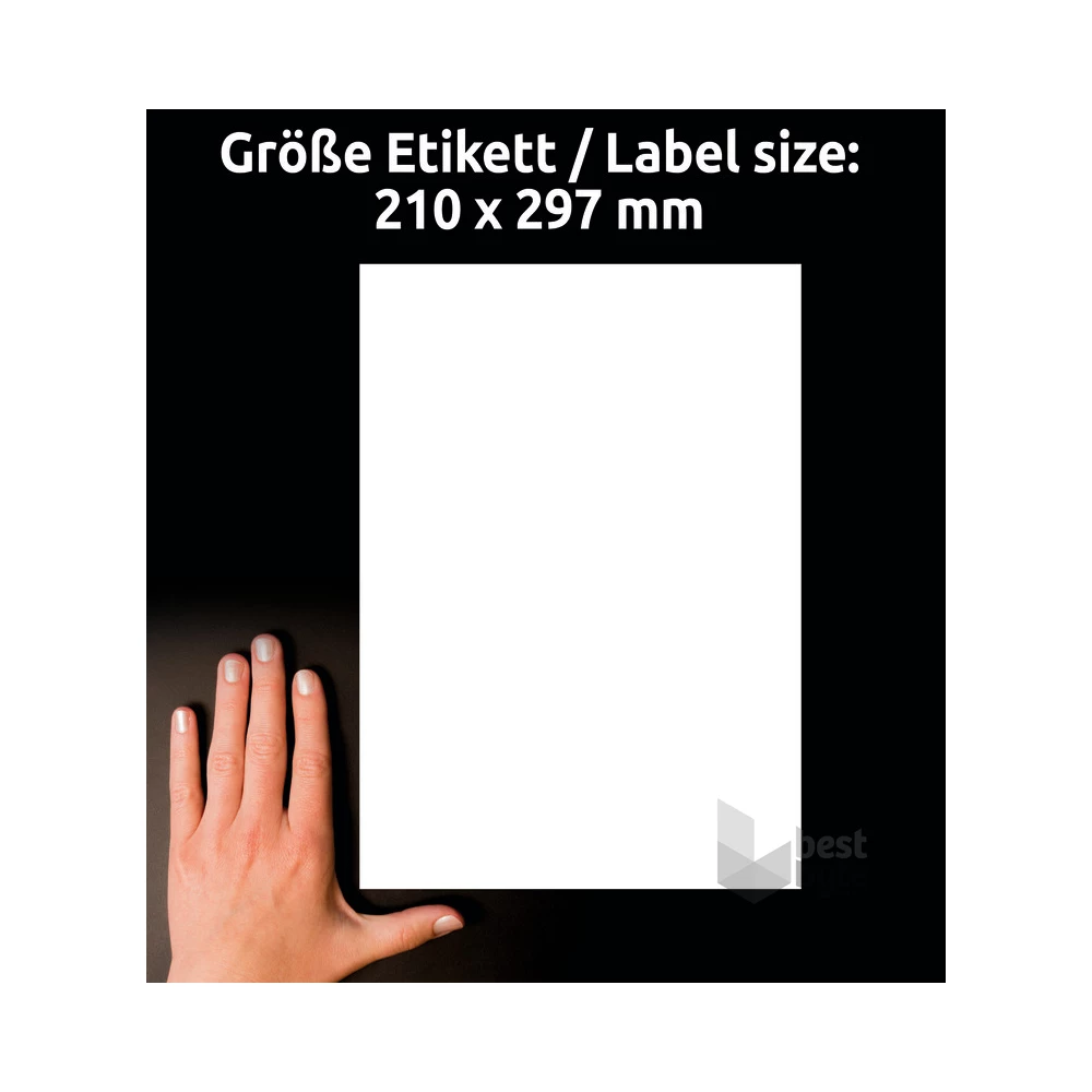 Avery L4775REV-20 210x297mm visszaszedhető időjárásálló 20db-os etikett