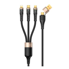 Awei CL-228 1,2m Type-C/USB - Lightning/Type-C/microUSB 100W fekete adat- és töltőkábel Awei CL-228 1,2m Type-C/USB - Lightning/Type-C/microUSB 100W fekete adat- és töltőkábel