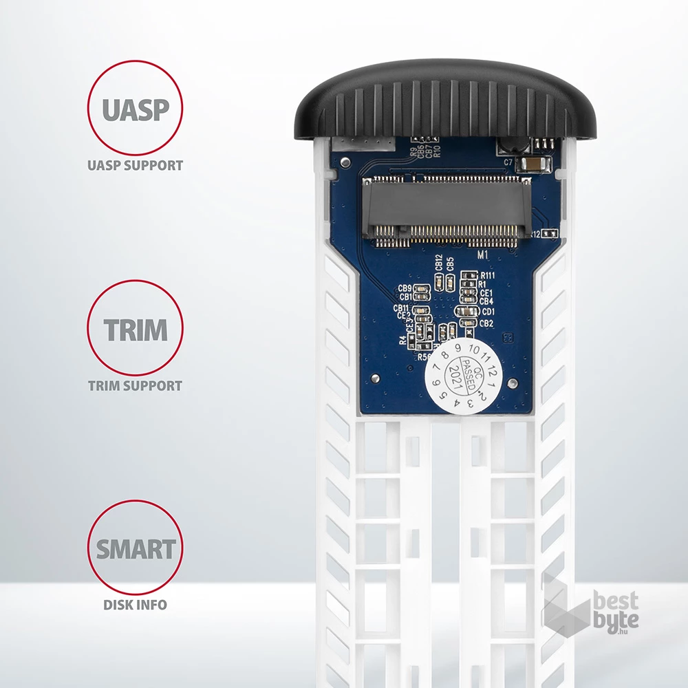 Axagon EEM2-SA USB microB 3.2 Gen1 - M.2 SATA SSD ház